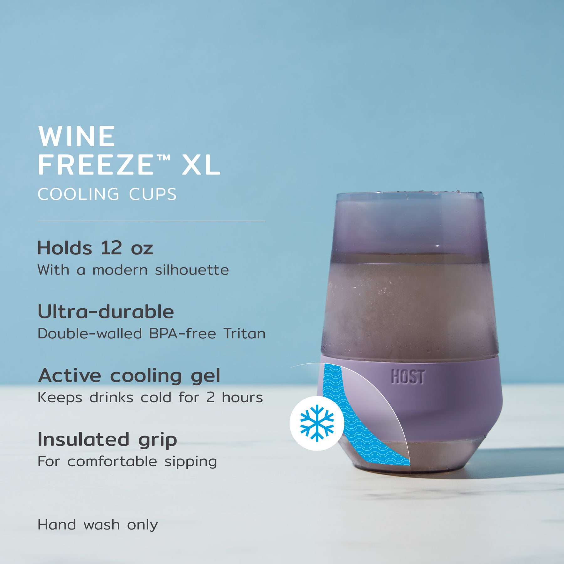 Wine FREEZEâ„¢ XL in Deep Lilac, Set of 2