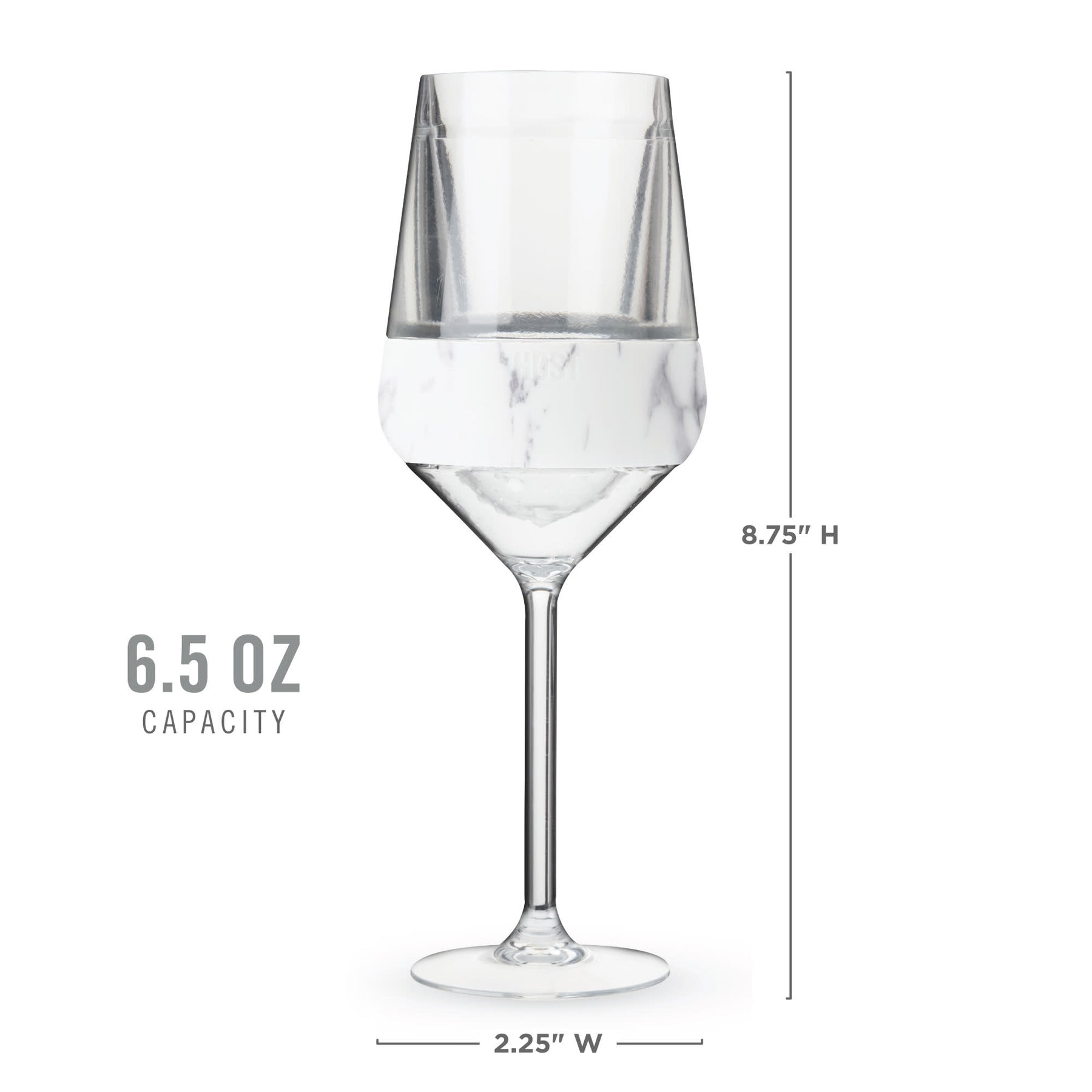 Stemmed Wine FREEZEâ„¢ in Marble, Set of 2