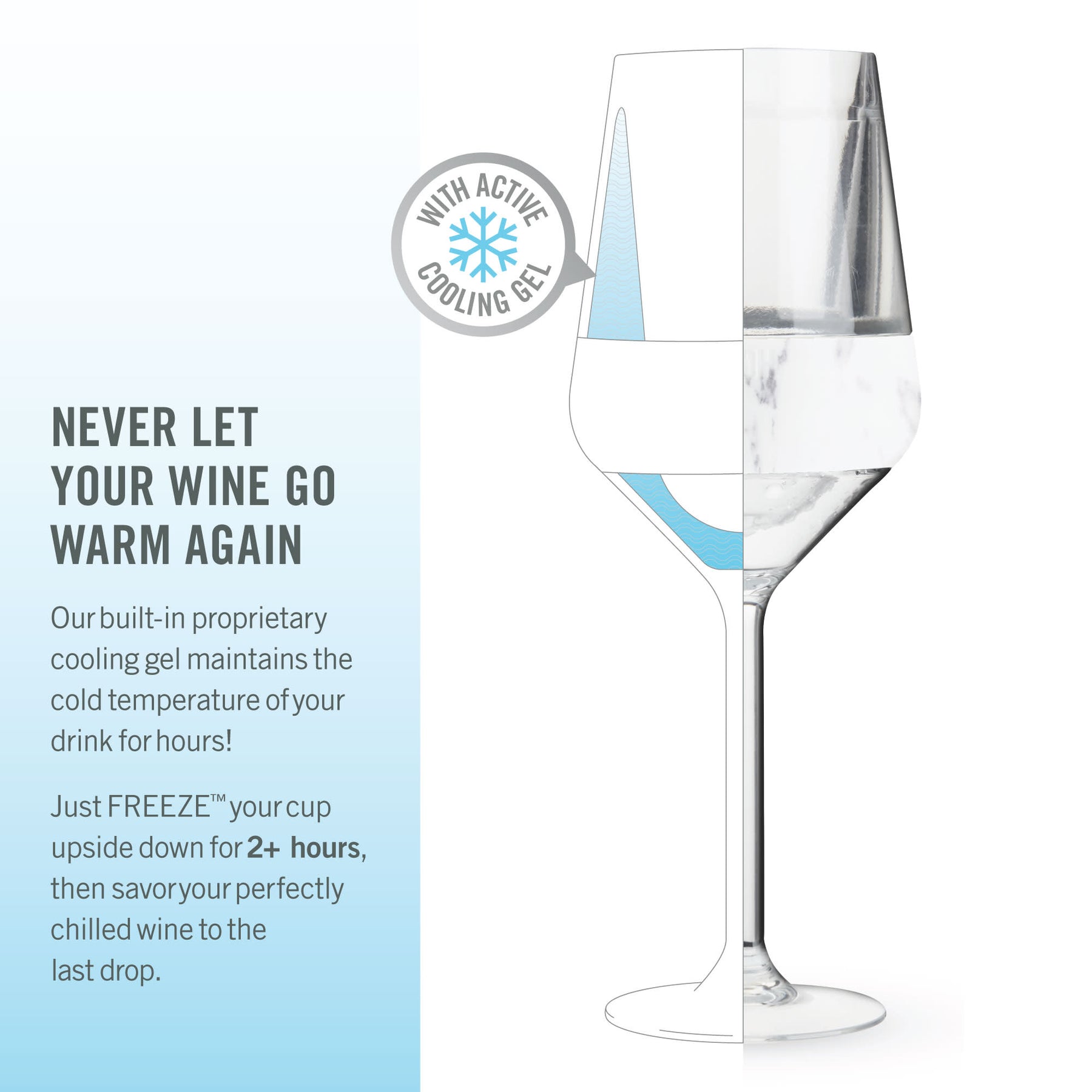 Stemmed Wine FREEZEâ„¢ in Marble, Set of 2
