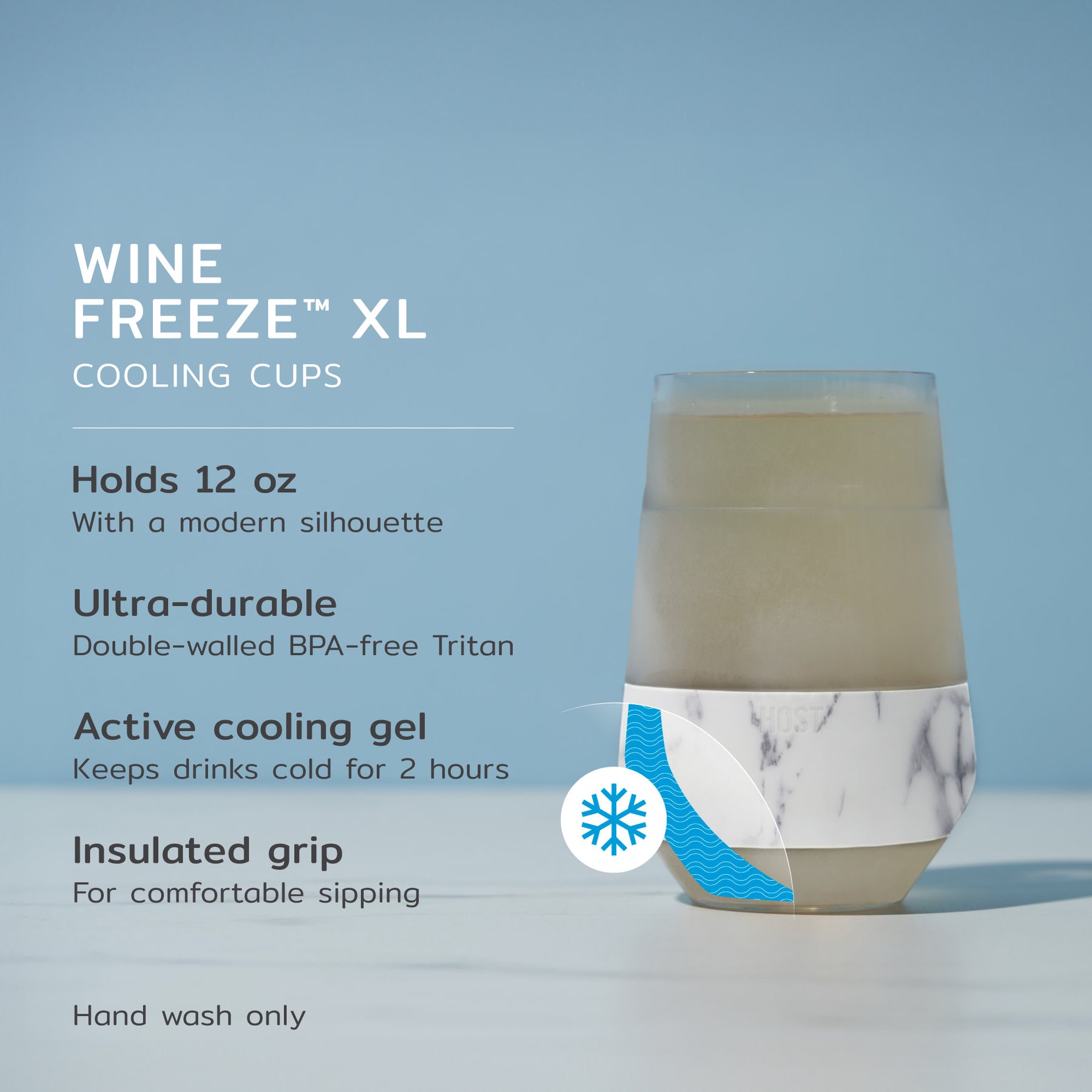 Wine FREEZEâ„¢ XL in Marble, Set of 2