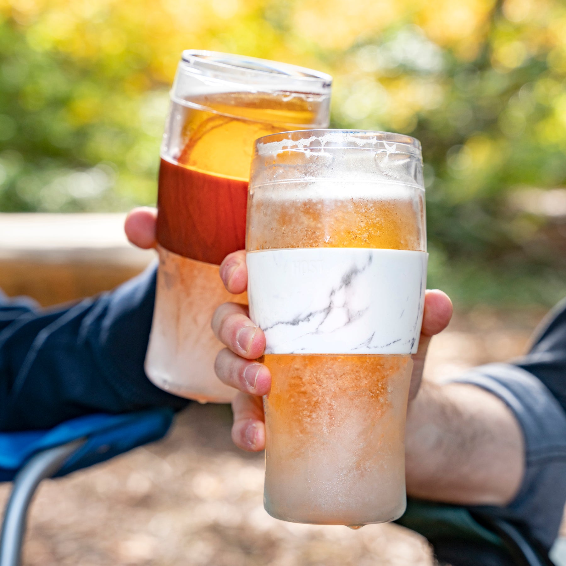 THE MAGIC IS IN THE GEL - The insulated plastic walls of this beer glass are filled with proprietary cooling gel. This works as a beer chiller when frozen. Freeze for two hours to chill the tumbler gel and keep your drinks at ideal temperature.