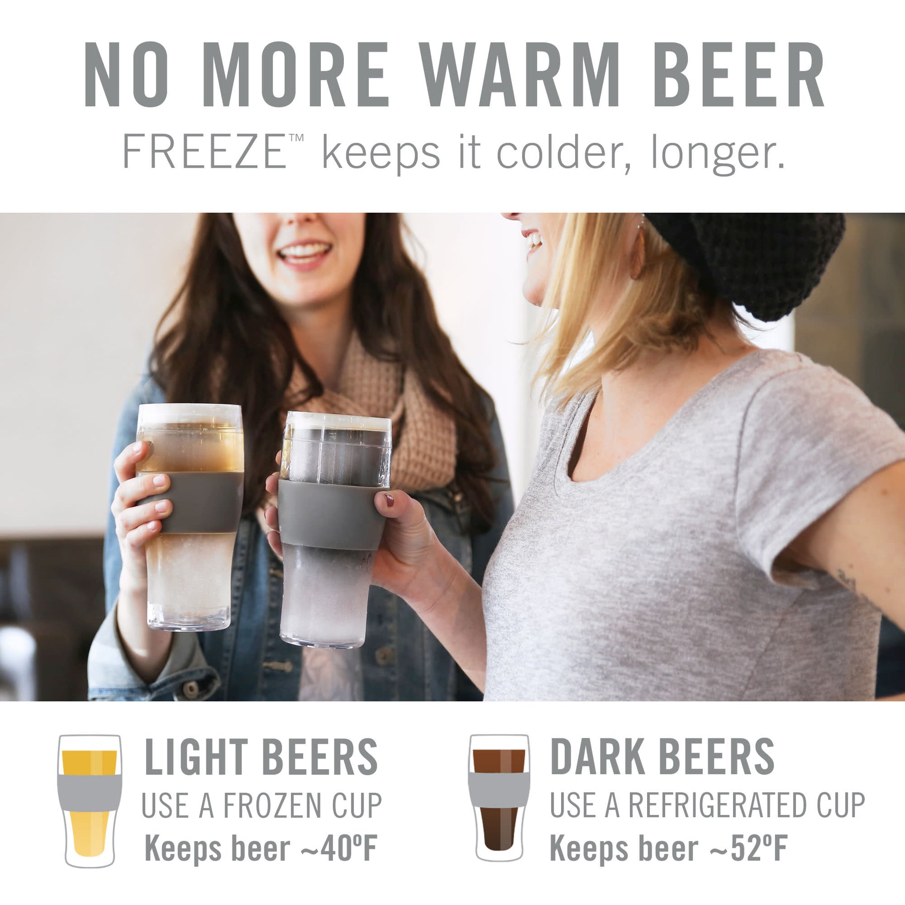 INNOVATIVE GIFT FOR THE CRAFT BEER LOVER WHO HAS EVERYTHING - This insulated freezer beer glass is the perfect gift for dad on Father's Day, but suitable for men & women at any holiday. Anyone who enjoys functional accessories will love this beer glass