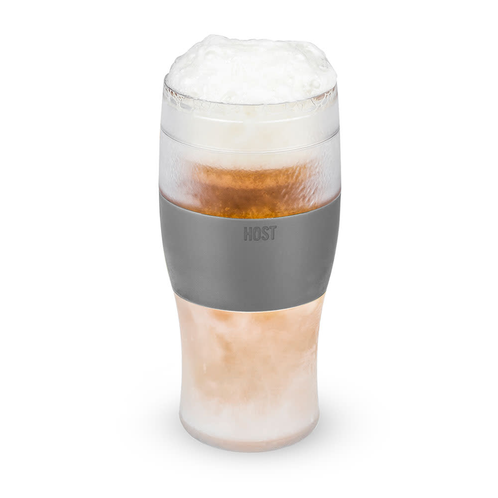 NO MORE WARM BEER. KEEP YOUR BREWS ICE COLD - Keep beer cold longer! Enjoy your favorite pilsner, IPA, stout, cider and more in this chilled beer pint. If it would be good out of a frosty mug, it's even better out of a Host Freeze Cooling Pint Glass.