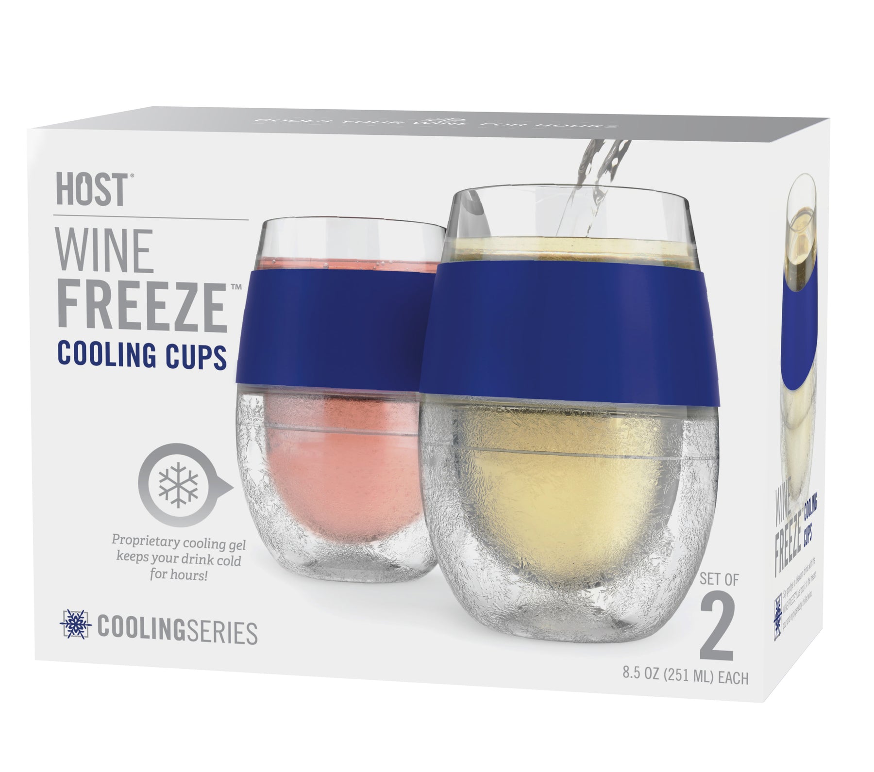 Wine FREEZEâ„¢ in Blue, Set of 2