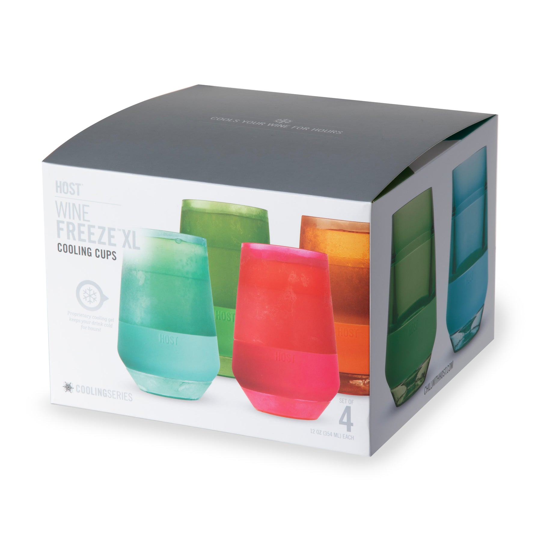 Wine FREEZEâ„¢ XL in Vivid Tinted Multicolor, Set of 4