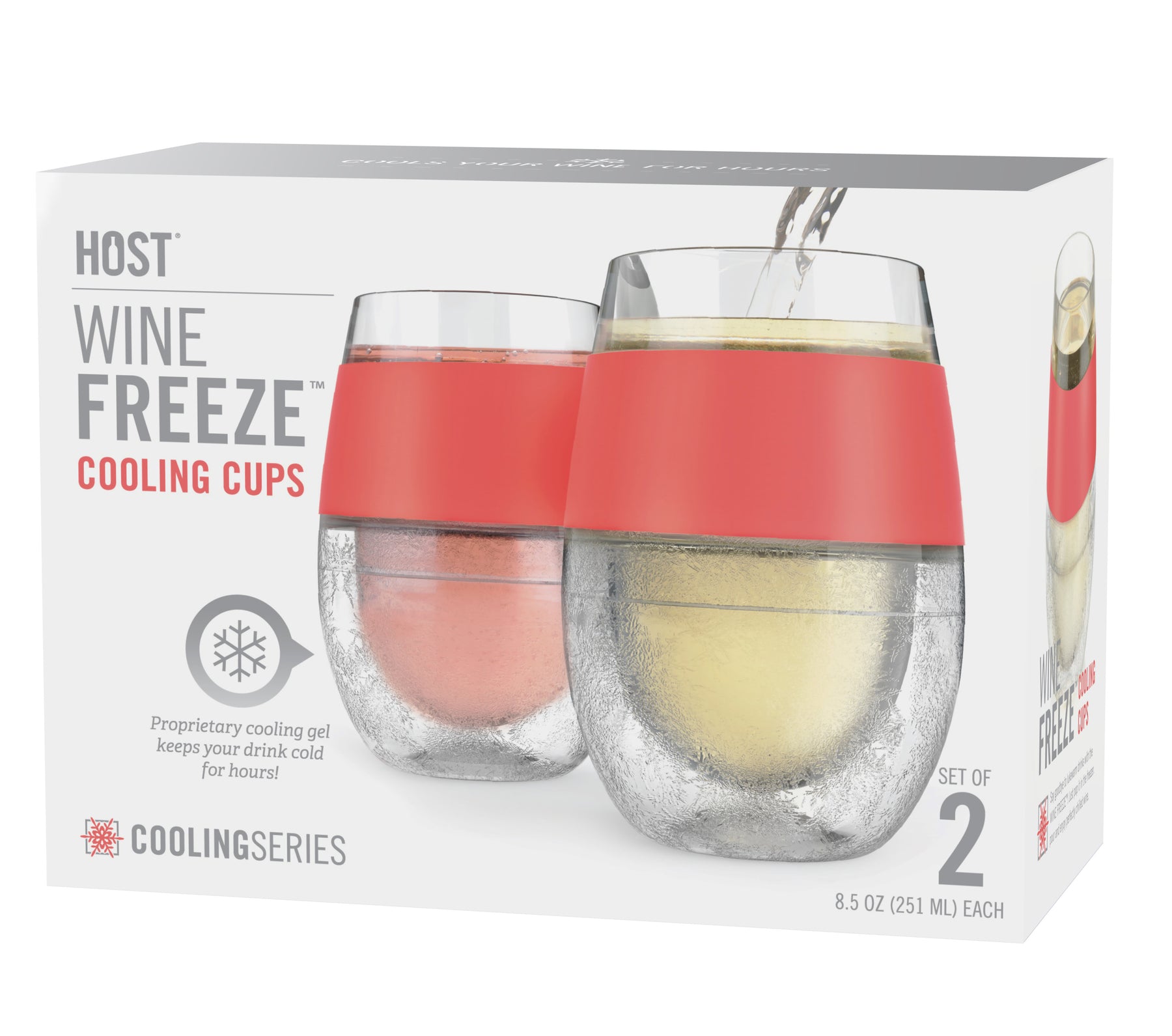 BPA-FREE PLASTIC construction is sturdy and perfectly suited for outdoor use, An insulated silicone band makes for comfortable handling and ensures that this stemless wine glass set will be your favorite new wine accessories. Hand wash only.