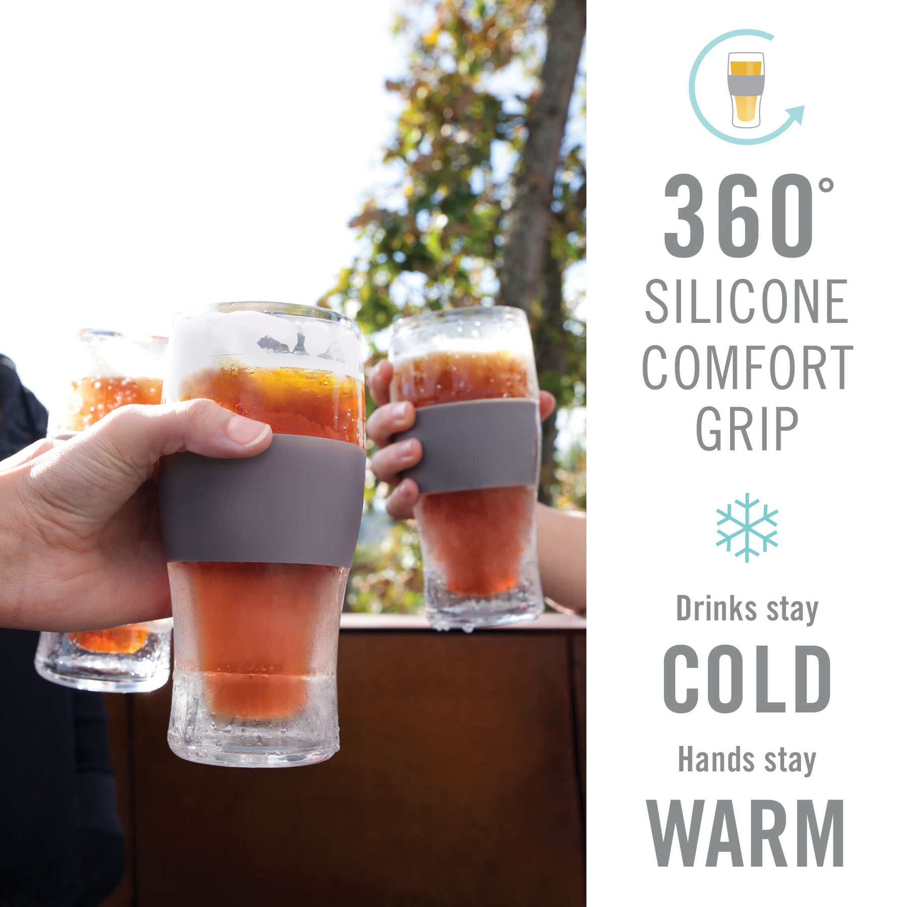 INNOVATIVE GIFT FOR THE CRAFT BEER LOVER WHO HAS EVERYTHING - This insulated freezer beer glass is the perfect gift for dad on Father's Day, but suitable for men & women at any holiday. Anyone who enjoys functional accessories will love this beer glass