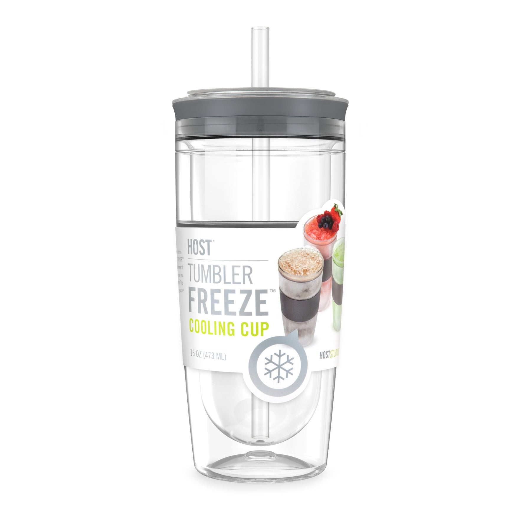 Tumbler FREEZE™ in Gray with Lid and Straw