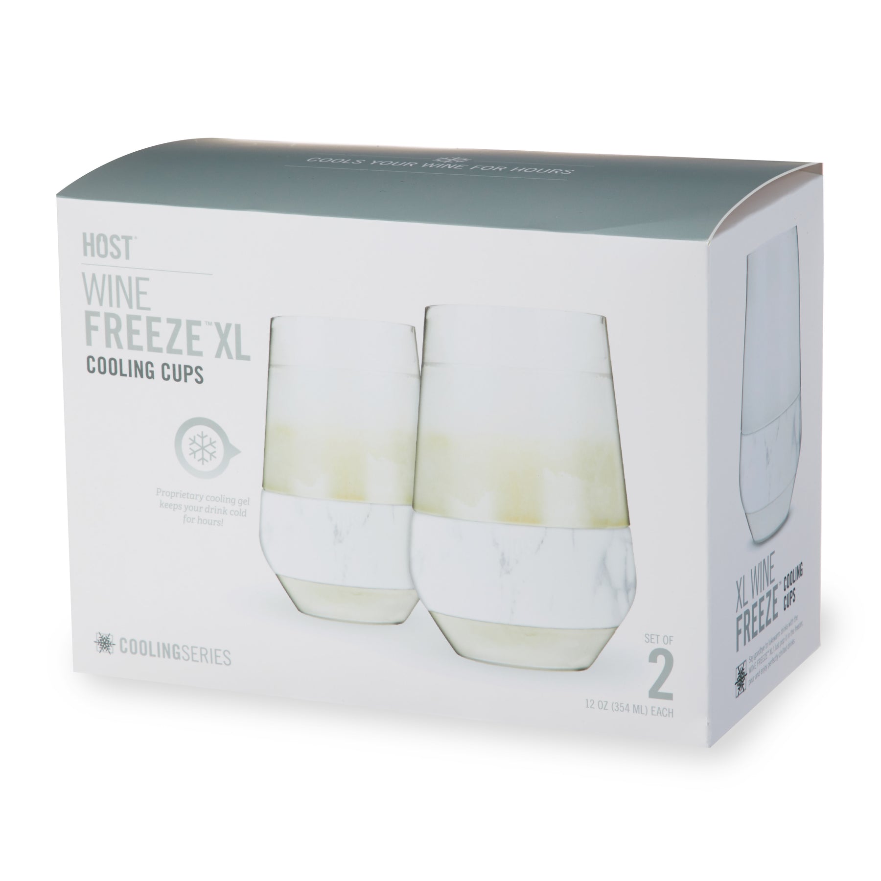 Wine FREEZEâ„¢ XL in Marble, Set of 2